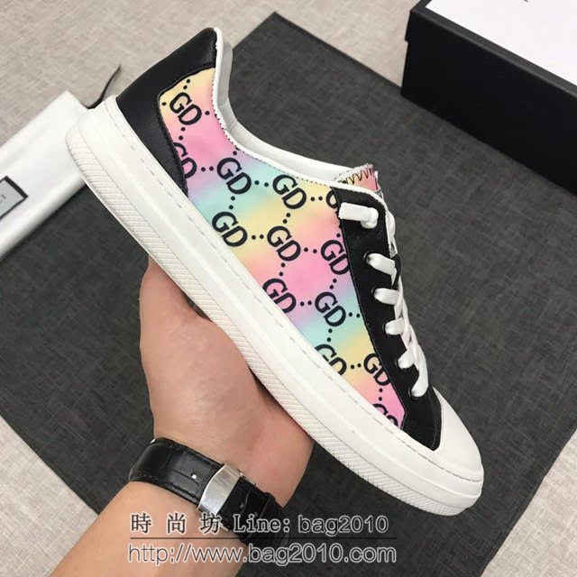 GUCCI男鞋 古馳頂級休閒鞋 2019古奇專櫃同步 潮男必備款 Gucci白色板鞋  hdnx1291
